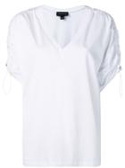 Sport Max Code Ruched Sleeve T-shirt - White