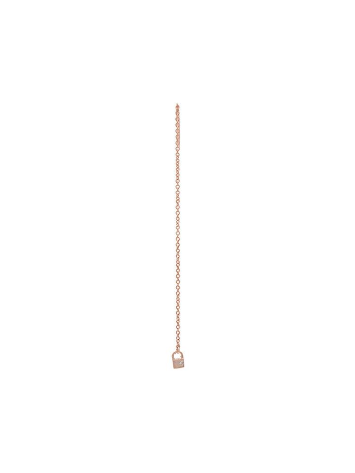 Lauren Klassen Tiny Padlock Chain Earring, Women's, Yellow/orange