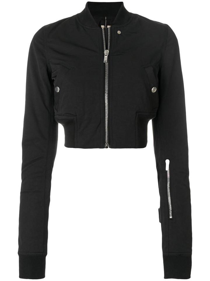 Rick Owens Drkshdw Flight Cropped Bomber Jacket - Black