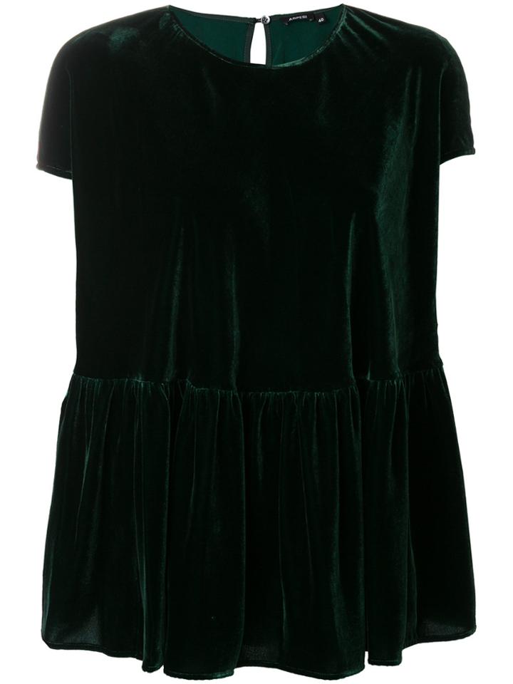 Isa Arfen Ruched Detail Blouse - Pink & Purple