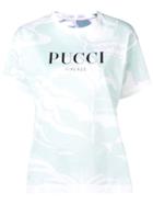 Emilio Pucci Green La Villa Print Logo T-shirt - White