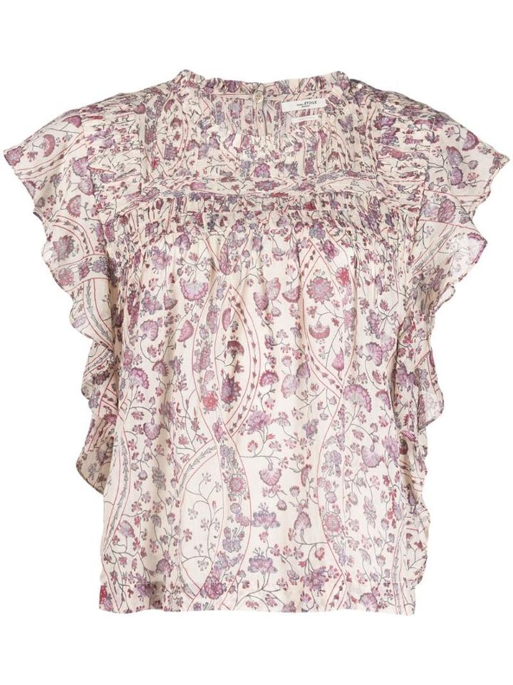 Isabel Marant Étoile Layona Floral Top - Neutrals