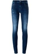 Twin-set Heart Shape Pocket Skinny Jeans, Women's, Size: 32, Blue, Cotton/spandex/elastane