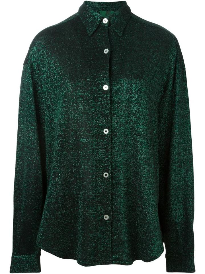 Jean Paul Gaultier Pre-owned Metallic Knit Shirt - Green