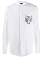 Just Cavalli Embroidered Tiger Shirt - White