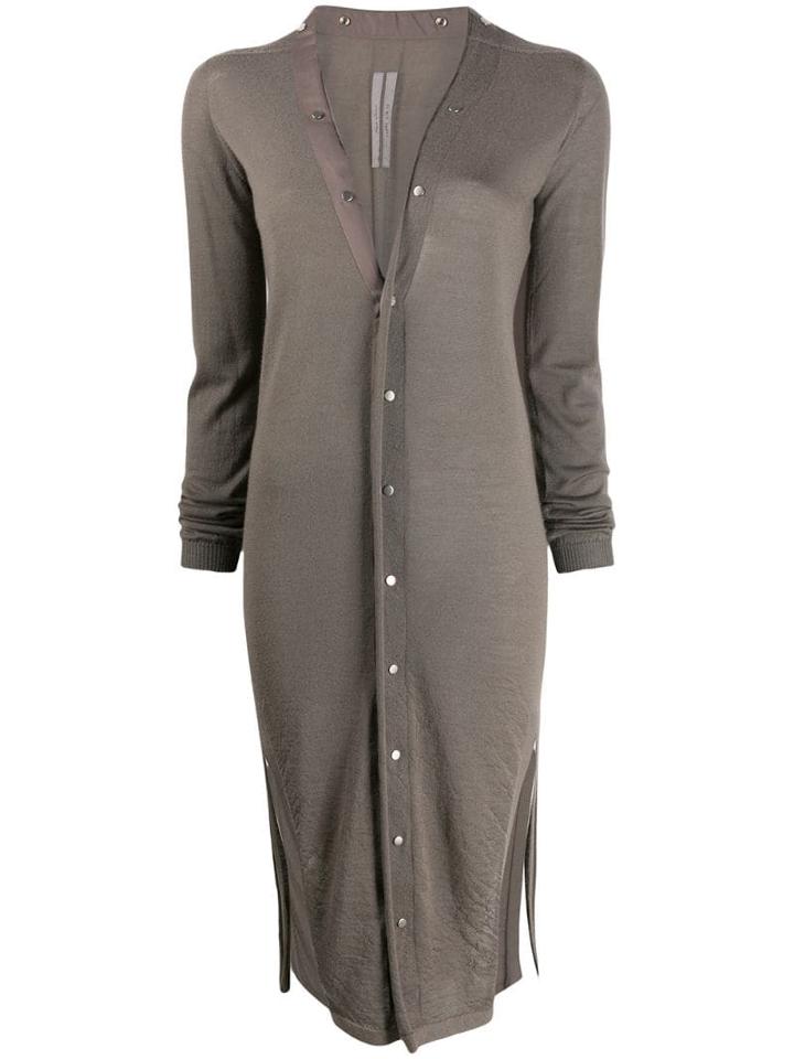 Rick Owens Button-down Cardi Coat - Grey