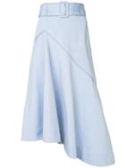 C & M Asymmetric Midi Skirt - Blue
