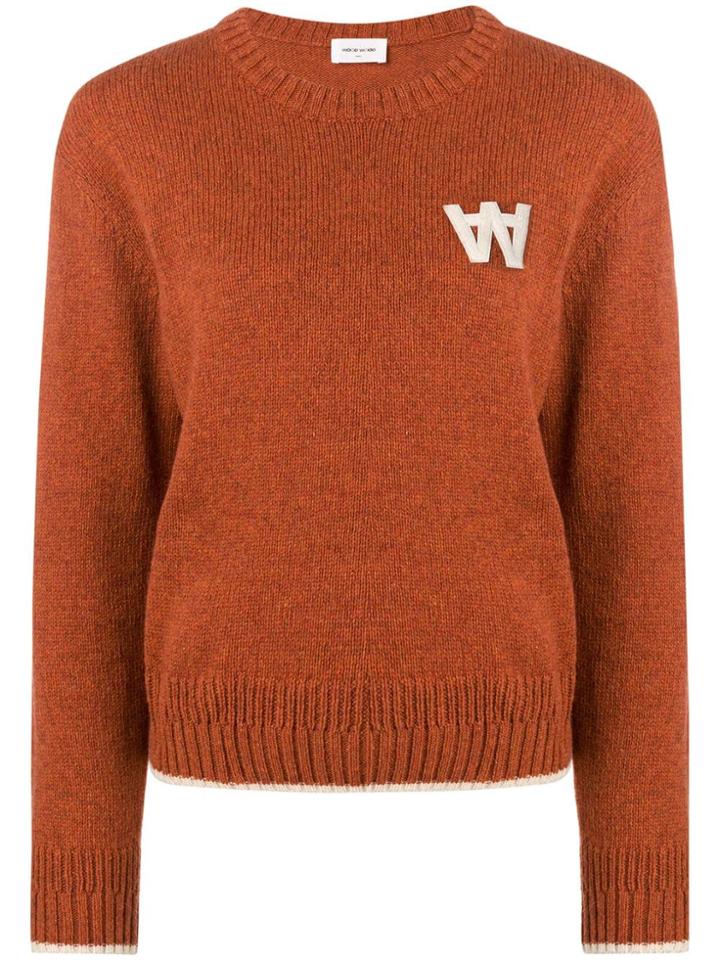Wood Wood Crew Neck Jumper - Brown