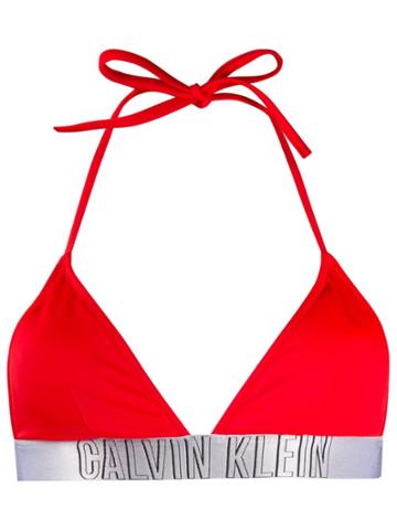 Calvin Klein Underwear Logo Bikini Top - Red