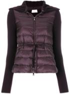 Moncler Knitted Sleeve Padded Jacket - Pink & Purple