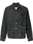 Greg Lauren Distressed Work Jacket, Men's, Size: 2, Grey, Cotton