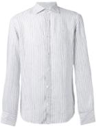 Danolis - Striped Shirt - Men - Linen/flax - 39, Grey, Linen/flax