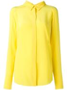 Cédric Charlier Concealed Fastening Shirt, Women's, Size: 40, Yellow/orange, Silk
