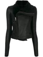 Rick Owens - Classic Biker Jacket - Women - Leather/polyester/cupro/cashmere - 44, Black, Leather/polyester/cupro/cashmere
