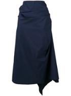 Marni Gathered Wrap Skirt - Blue