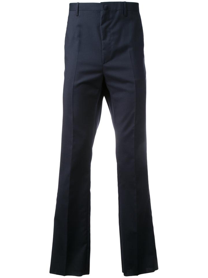 Lanvin Cropped Tailored Trousers, Men's, Size: 48, Blue, Wool