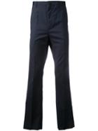 Lanvin Cropped Tailored Trousers, Men's, Size: 48, Blue, Wool