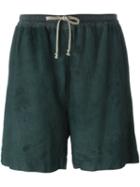Rick Owens Loose-fit Shorts, Women's, Size: 42, Green, Lamb Skin/cotton/cupro