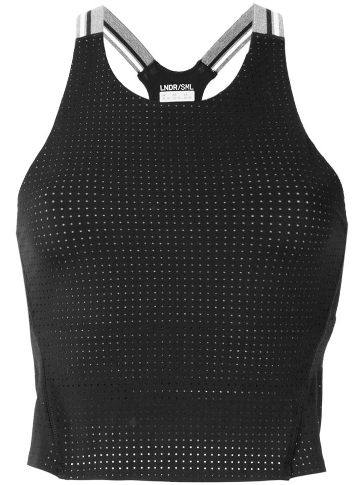 Lndr Cropped Race-back Tank - Black
