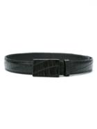 Egrey Texturized Belt, Women's, Size: Medium, Black, Leather