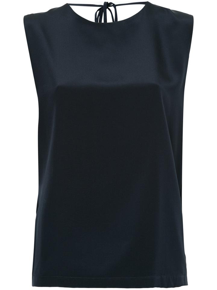 Kacey Devlin Collapse Back Draped Top - Blue