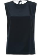 Kacey Devlin Collapse Back Draped Top - Blue