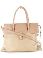 Potior Contrast Tote, Women's, Nude/neutrals, Calf Leather