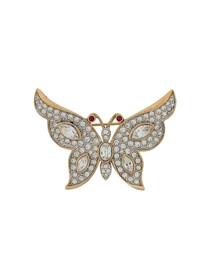 Susan Caplan Vintage '1980s Attwood & Sawyer Butterfly Brooch - Gold