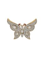 Susan Caplan Vintage '1980s Attwood & Sawyer Butterfly Brooch - Gold