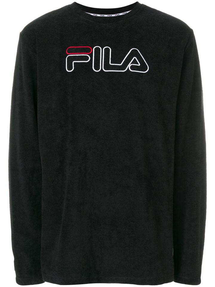 Fila Logo Embroidered Sweatshirt - Black