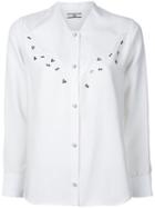 Non Tokyo Collarless Shirt, Women's, Size: Medium, White, Polyester