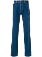 Y / Project Twisted Seam Side Button Jeans - Blue