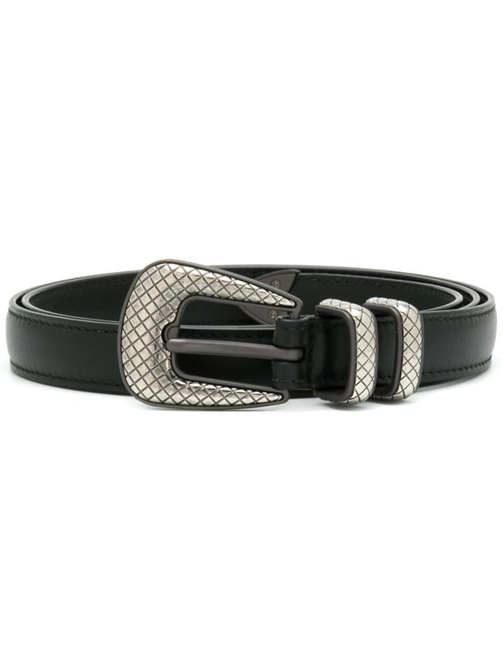 Bottega Veneta Nero French Calf Belt - Black