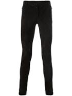 Balmain Biker Skinny Trousers, Men's, Size: 48, Black, Lamb Skin