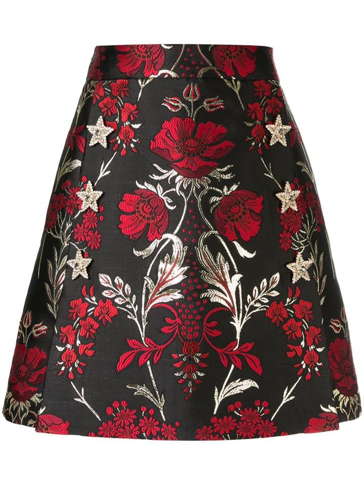 Dolce & Gabbana Jacquard Mini Skirt - Black