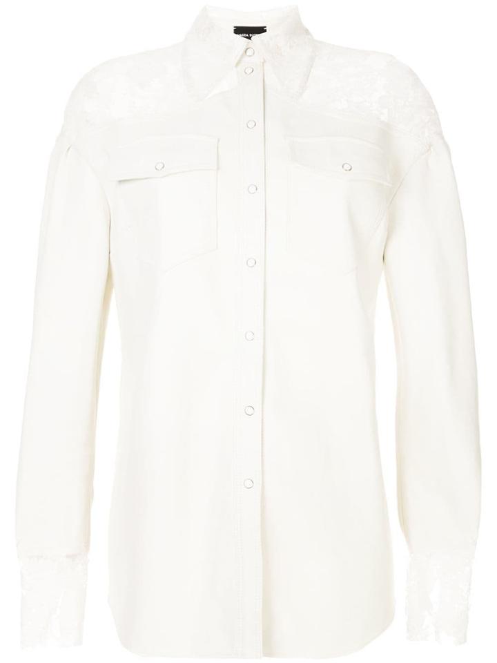 Magda Butrym Lace Insert Shirt - White