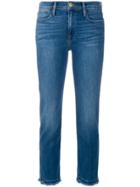 Frame Denim Cropped Mid-rise Jeans - Blue
