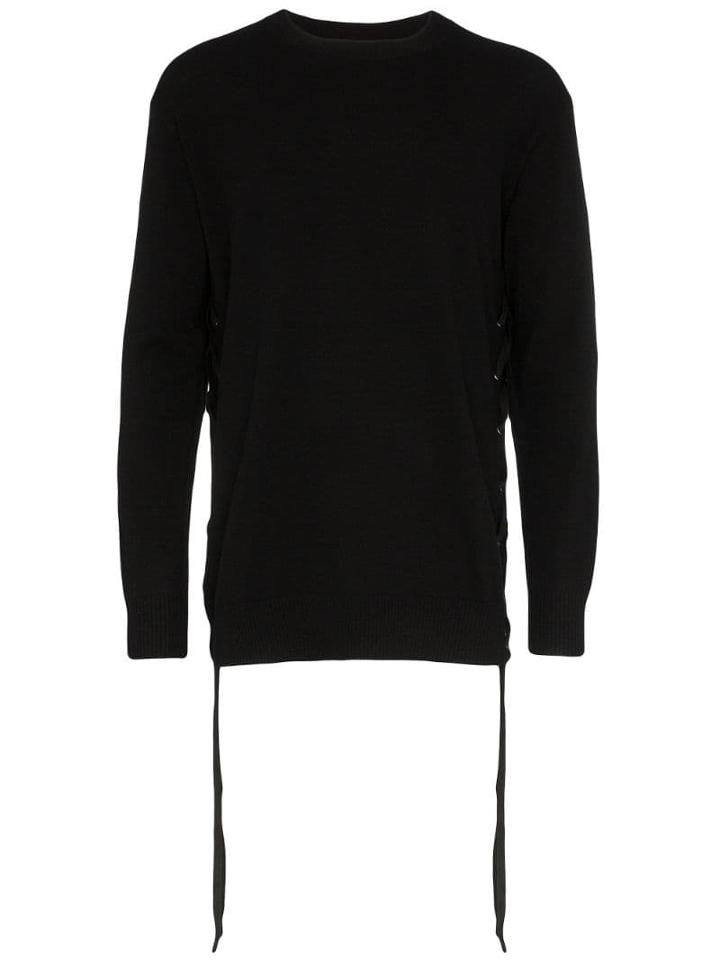 Faith Connexion Lace-up Side Sweater - Black