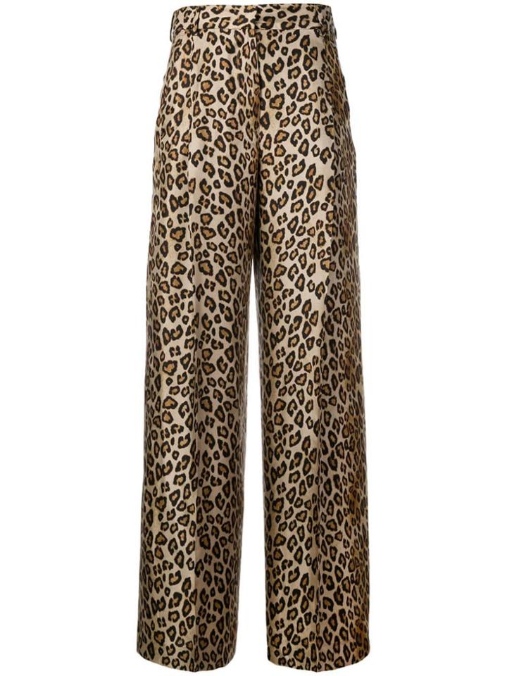 Alberto Biani Leopard-print Trousers - Neutrals