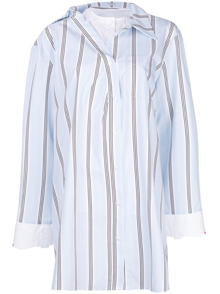 Vivetta Oversized Striped Shirt - Blue