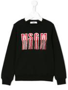 Msgm Kids - Tassel Logo Sweatshirt - Kids - Cotton - 8 Yrs, Black