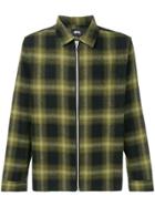 Stussy Zipped Plaid Shirt Jacket - Green