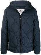 Woolrich Quilted Hooded Jacket - Blue