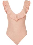 Suboo Frilled Swimsuit - Pink & Purple