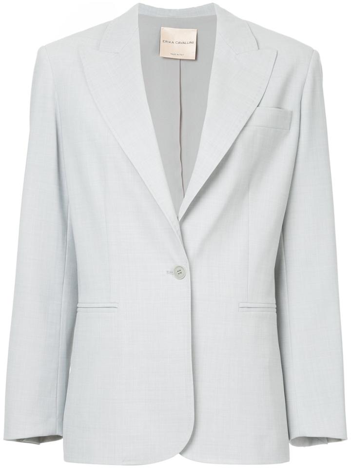 Erika Cavallini Peaked Lapel Blazer - Grey