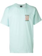 Stussy Logo Print T-shirt, Men's, Size: M, Blue, Cotton