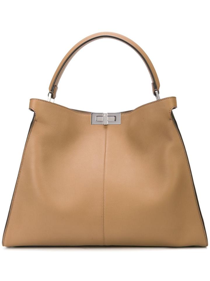 Fendi Peekaboo Tote Bag - Neutrals
