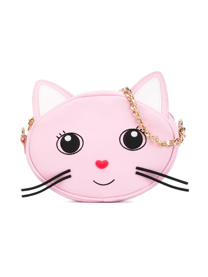 Xavem Kids - Cat Shoulder Bag - Kids - Leather - One Size, Pink/purple