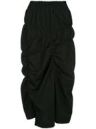 Y's Pencil Ruched Skirt - Black