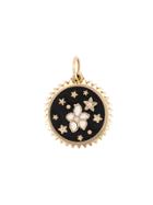 Foundrae 18kt Yellow Gold Dark Blossoms Petite Champleve Diamond